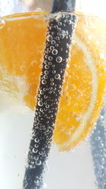 Close-up of drink on ice cream