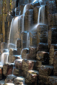 Full frame shot of water flowing through rocks