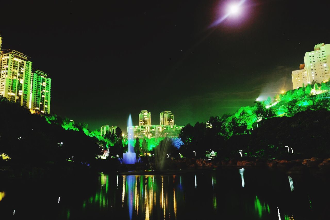 REFLECTION OF BUILDINGS IN WATER