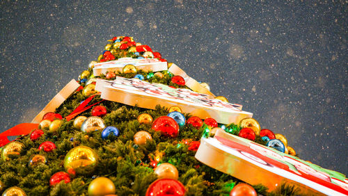 Christmas decorations on tree