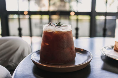 Close-up of drink on table