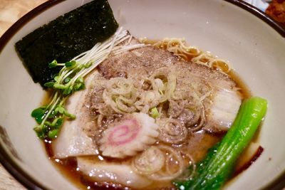 Close-up of soup in bowl