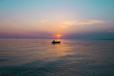 Beautiful sunset at adriatic sea