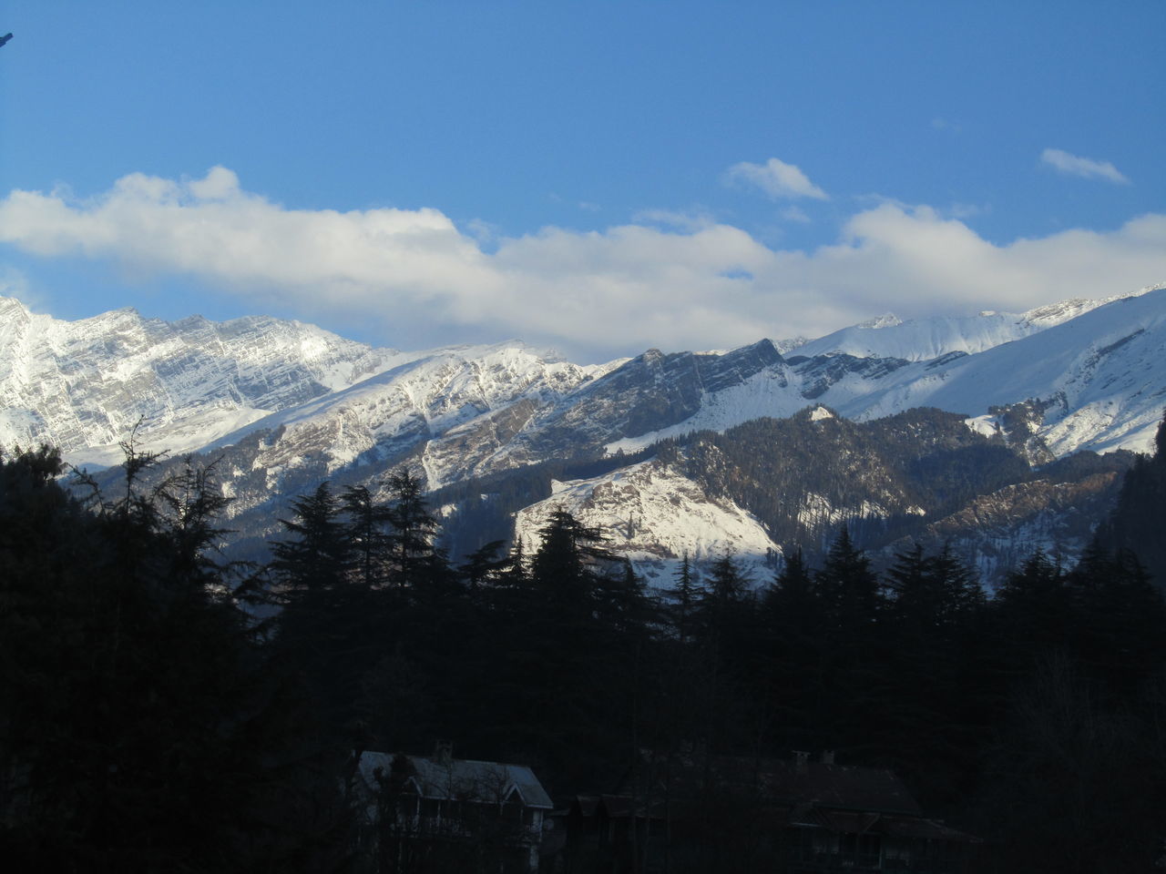 Snow capped mountains