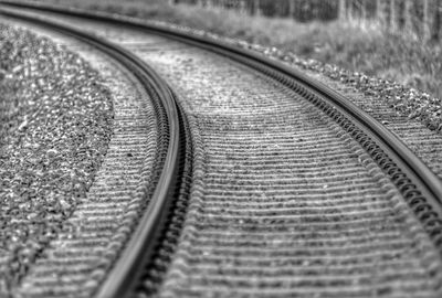 Close-up of railroad track