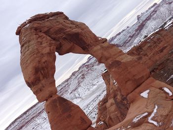 Aerial view of rock formations