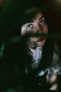 Close-up portrait of young woman