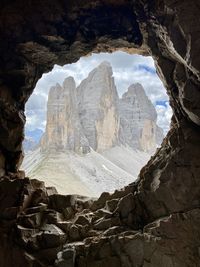 Scenic view of rocky mountains against sky