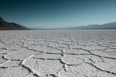 Scenic view of desert against sky