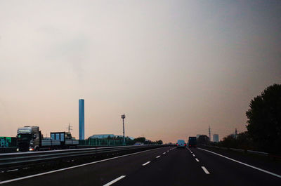 Road against sky