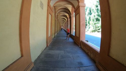 Empty corridor of building