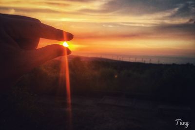 Scenic view of sunset against sky