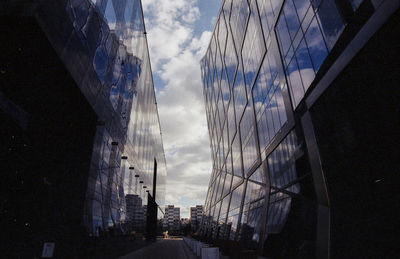 Low angle view of buildings against sky