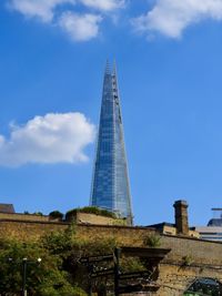 Low angle view of the shard. 