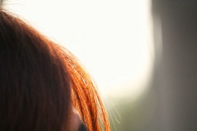 Rear view of woman against blurred background