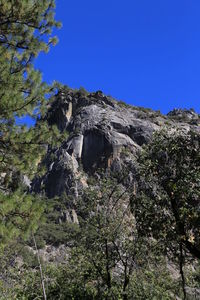 Low angle view of rocky mountains