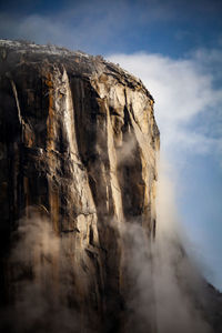 Rock formation against sky