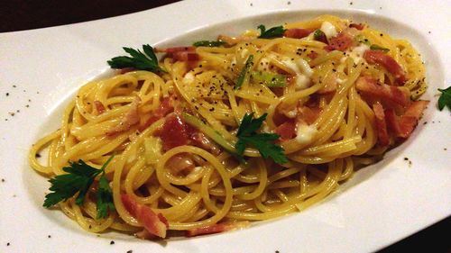 Close-up of served food