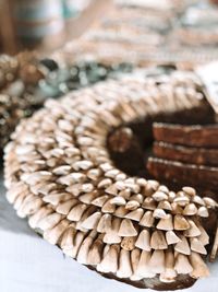 Close-up of bread on table