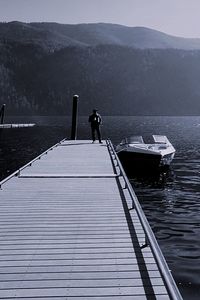 Pier on lake