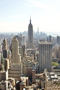 Aerial view of buildings in city