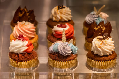 Close-up of cupcakes
