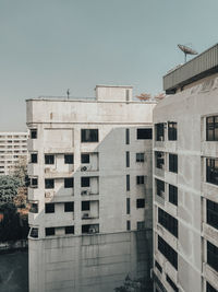 Low angle view of building against clear sky