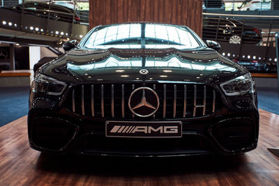 Close-up of vintage car on table