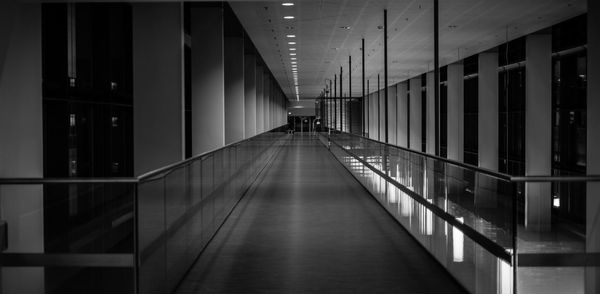 Empty corridor of building