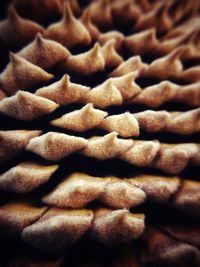Full frame shot of bread on table