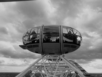 Low angle view of ferris wheel against sky