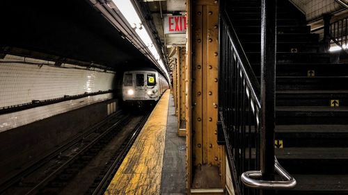 Train at railroad station