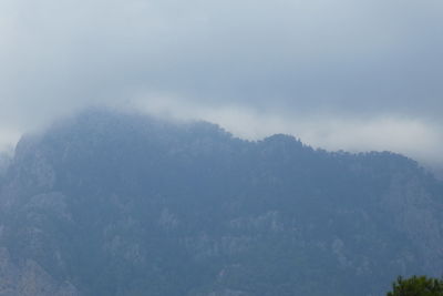 Low angle view of mountain against sky