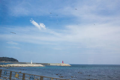 Scenic view of sea against sky