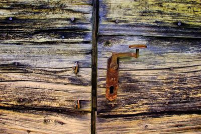 Close-up of wooden door