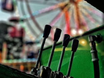 Close-up of chain swing ride