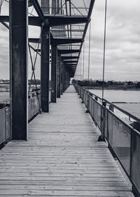 View of bridge over sea against sky