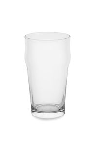 Close-up of beer glass against white background