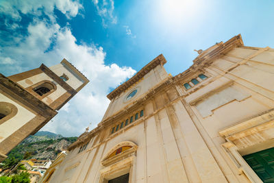 Low angle view of buildings against sky