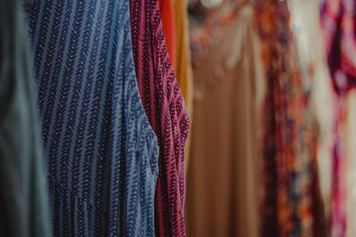Full frame shot of multi colored textile in store