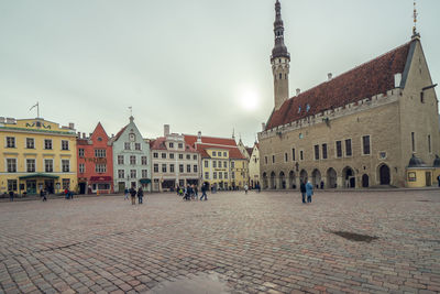 Buildings in town square
