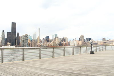 View of buildings against cloudy sky