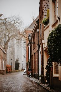 Narrow street in city