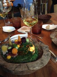 Close-up of food on table