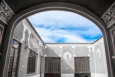 Low angle view of building against sky