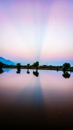 Scenic view of lake against clear sky