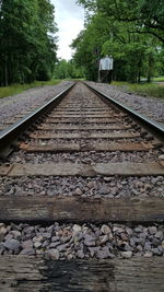 Surface level of railroad tracks