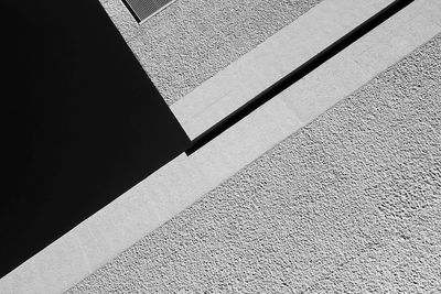 High angle view of shadow on wall