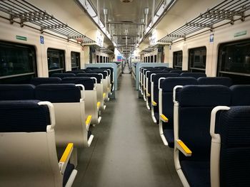 Empty seats in train