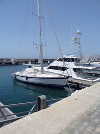 Boats in harbor